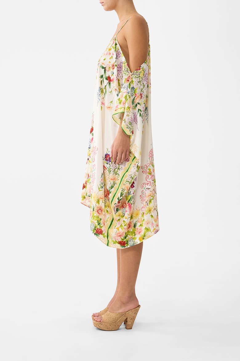 Short Drop Shoulder Strap Kaftan, Alternate, color, The Call Of Catalonia