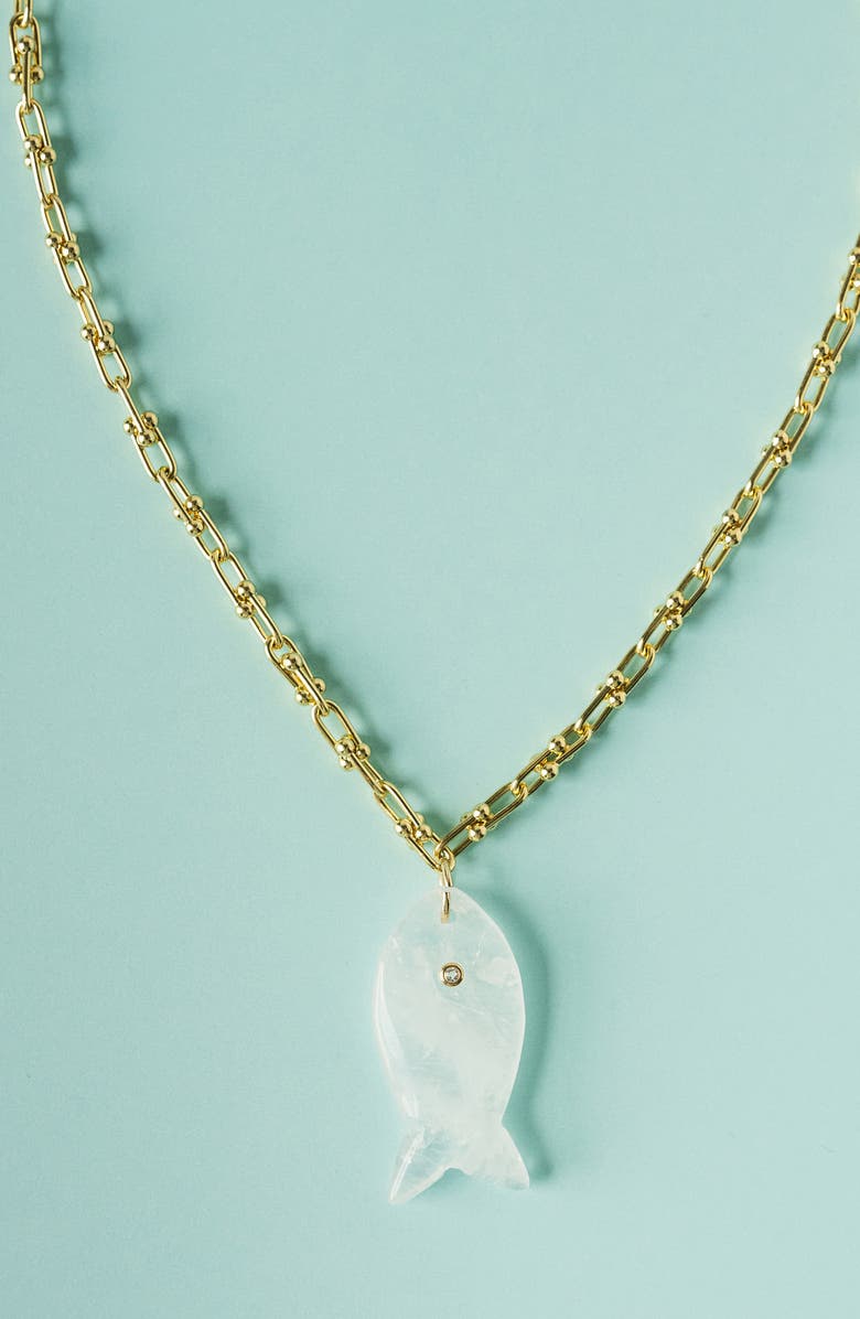 MacRae & Co. Quartz Fish Pendant Necklace, Alternate, color, 