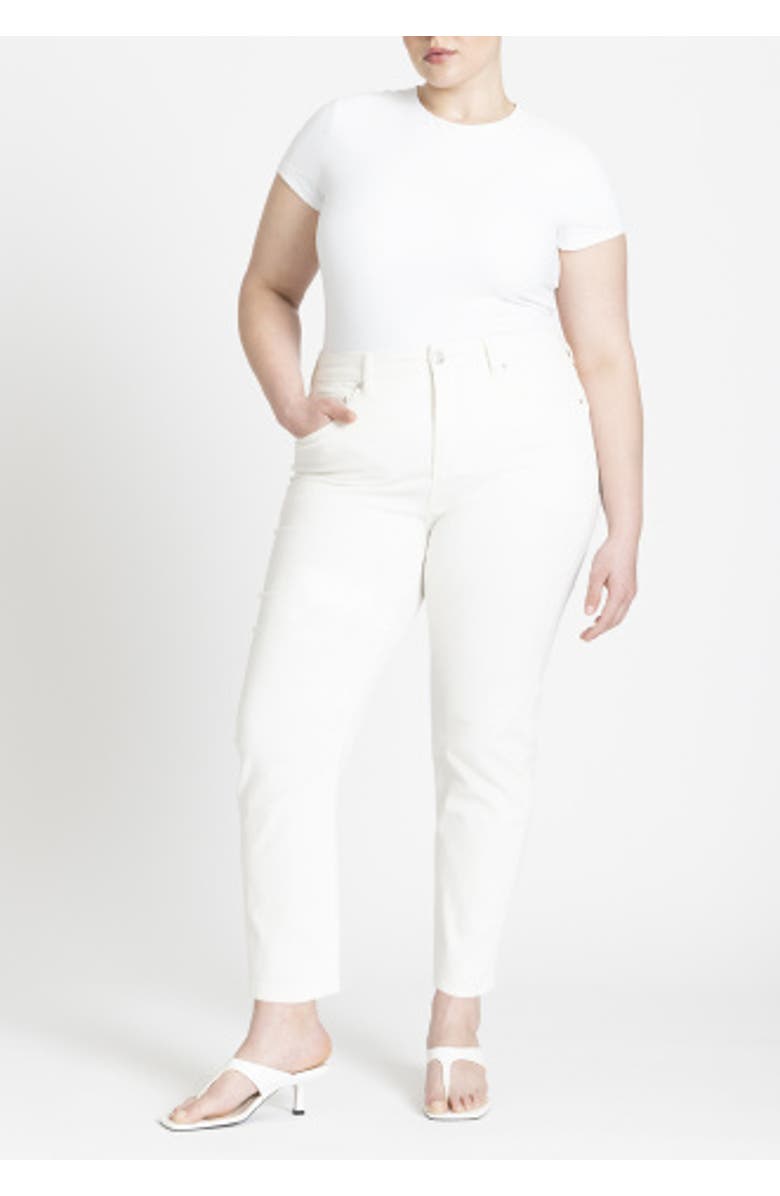 ELOQUII The Leigh Super Stretch Slim Leg Jean, Alternate, color, White