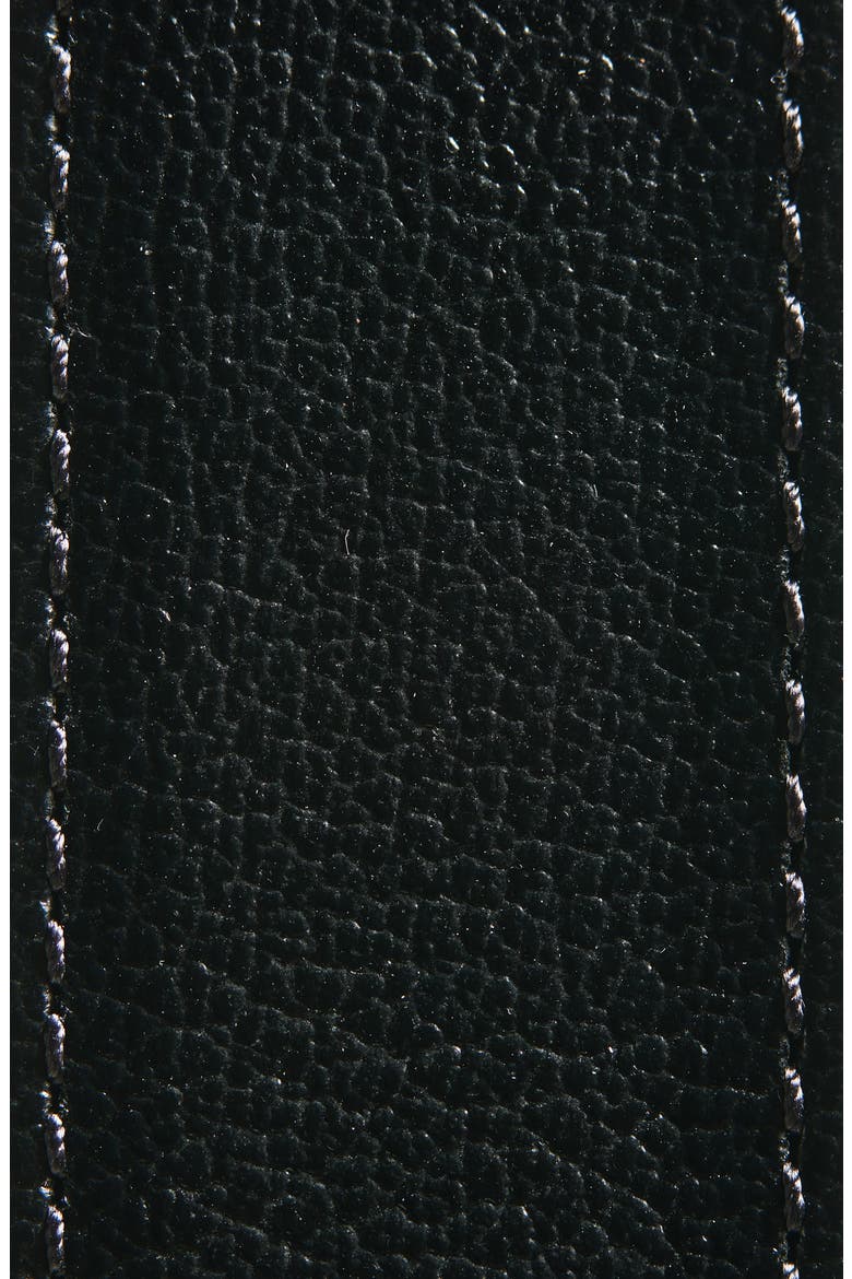 Stadium Goatskin Leather Belt, Alternate, color, BLACK