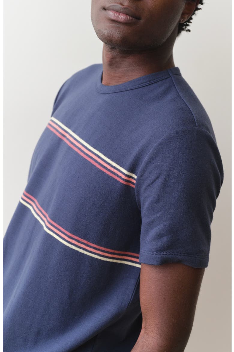Signature Jacquard Stripe T-Shirt, Alternate, color, NAVY SUNSET STRIPE