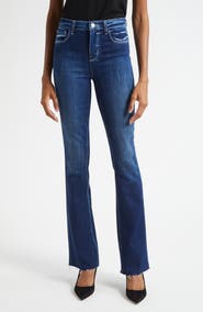 L'AGENCE Ruth Raw Hem Straight Leg Jeans