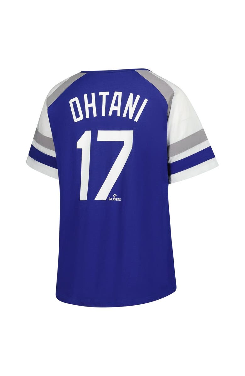 PROFILE Women's Profile Shohei Ohtani Royal Los Angeles Dodgers Plus Size Name & Number Raglan T-Shirt, Alternate, color, 