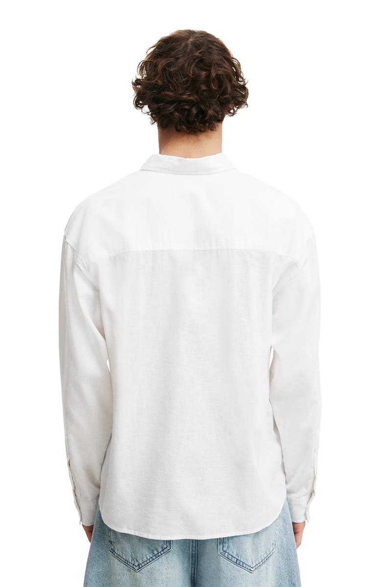 Cotton On Men's Eli Long Sleeve Shirt, Alternate, color, White