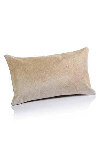 Zodax Genuine Calf Hair Throw Pillow In Brown