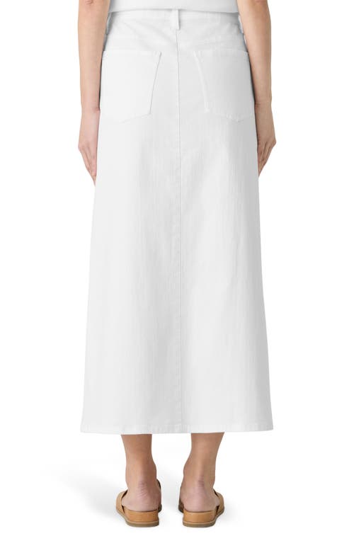 Eileen Fisher A-line Denim Maxi Skirt In White