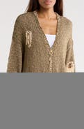 R13 Distressed Oversize Cotton Cardigan