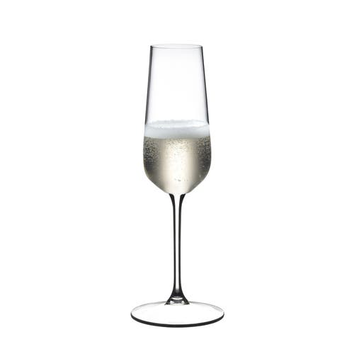 Riedel Grape@ Champagne Flute Wine Glass, Set Of 2, 8 Ounce In Transparent