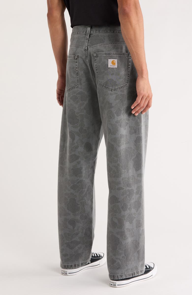 Carhartt Work In Progress Duck Landon Camo Loose Tapered Organic Cotton Jeans, Alternate, color, Camo Duck Black