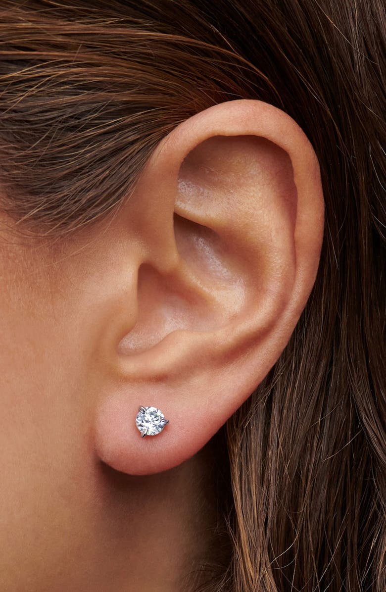 Kwiat Round Brilliant Cut Diamond & Platinum Stud Earrings - 1.00ct., Alternate, color, White 1.0 Ctw