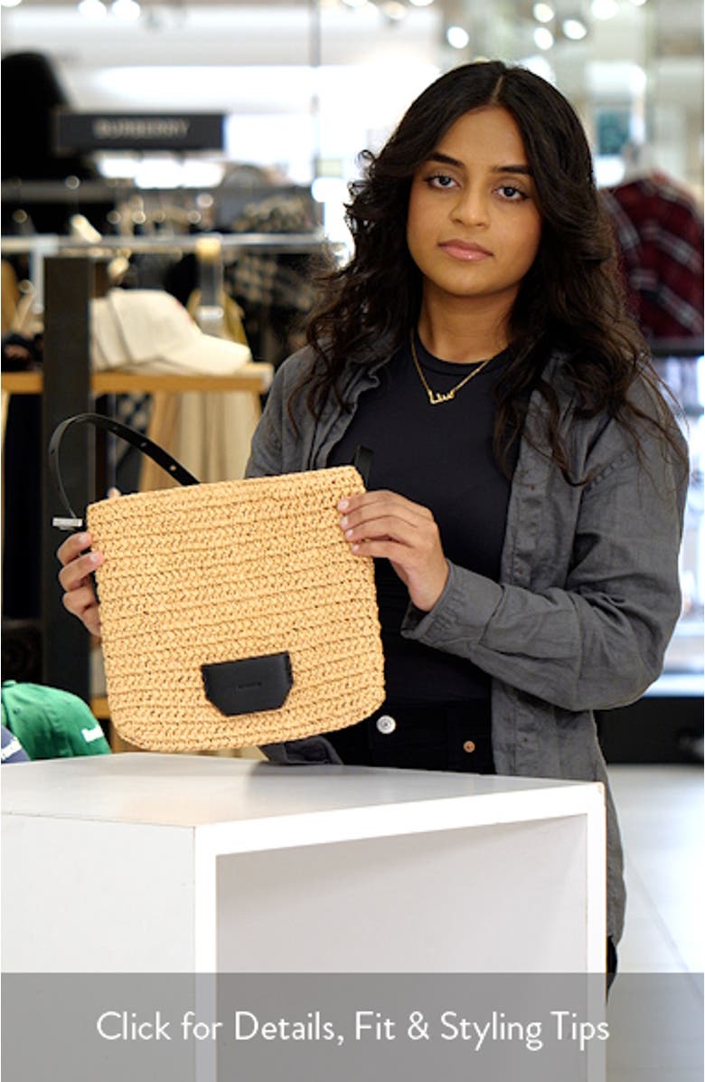 Mini Asha Paper Straw Shoulder Bag, sales video thumbnail