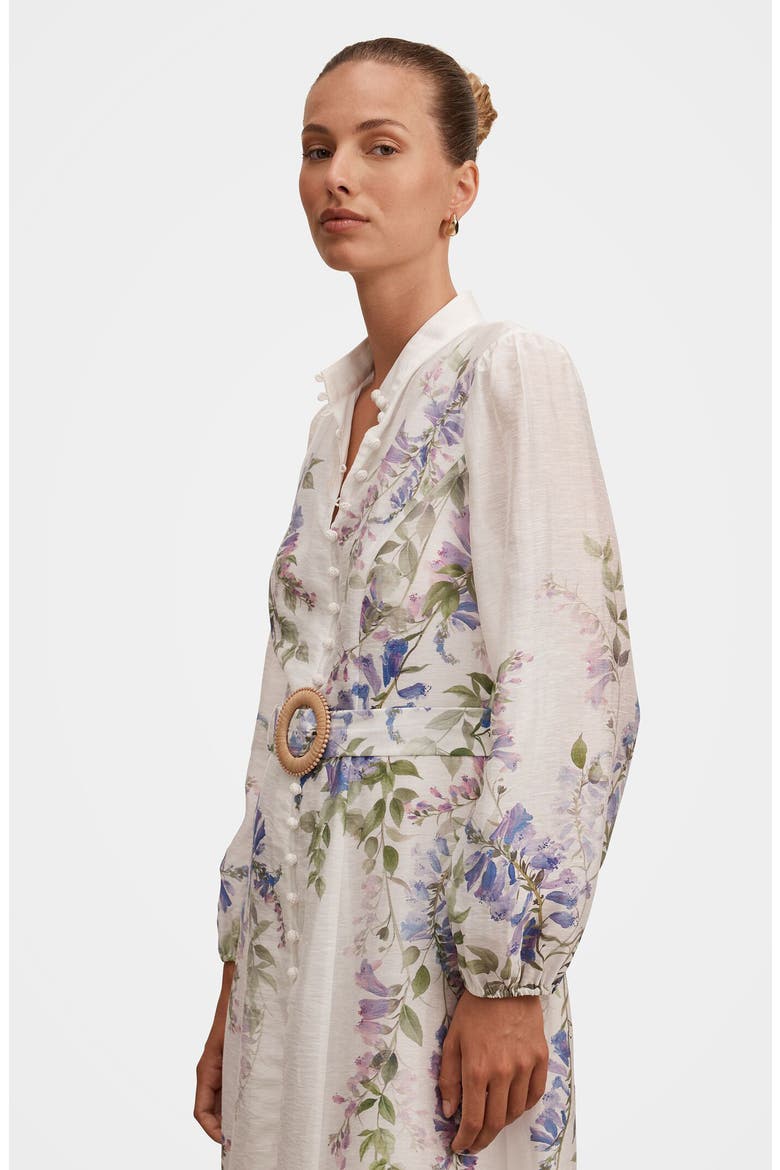 printed long sleeve maxi dress Long Sleeve V-Neck Floral Print Maxi Dress Fuschia