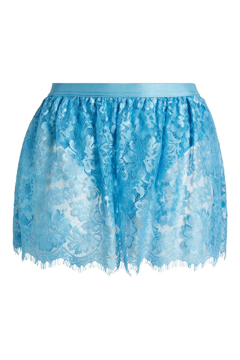 Lace Skirted Thong, Alternate, color, BLUE