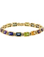 EFFY 14K Yellow Gold Diamond,Amethyst,London Blue Topaz,Citrine,Garnet,Rhodolite,Iolite,Peridot Bracelet