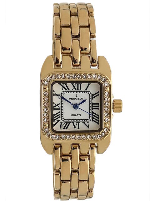 Panther Small Crystal Square Tank Bracelet Watch- 24MM