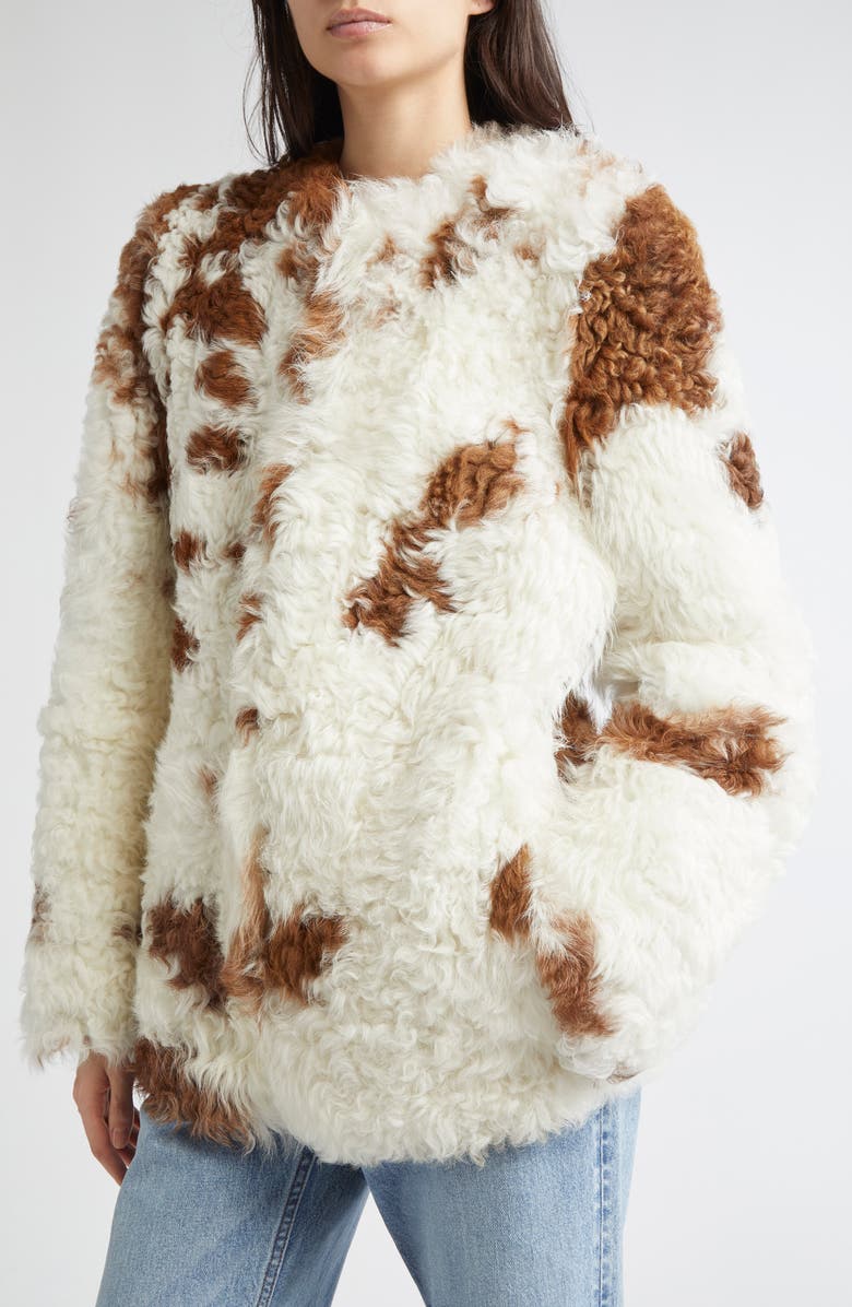 Zimmermann Hypnotic Spot Genuine Shearling Jacket, Alternate, color, Cream