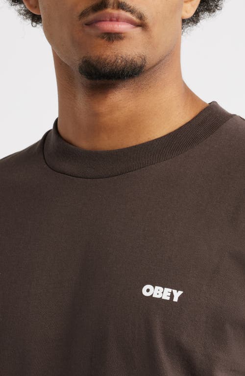Obey Visual Studies Graphic T-shirt In Brown