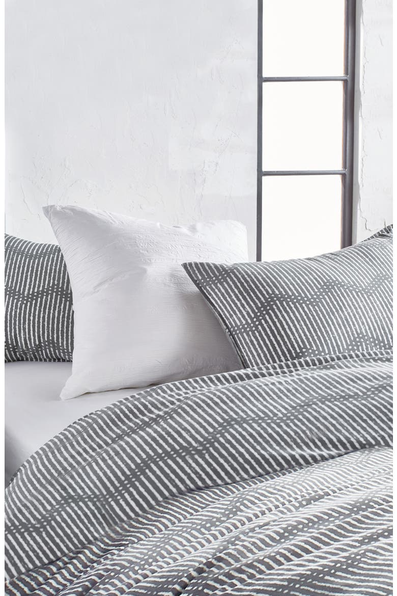 Dot Chevron Comforter & Sham Set, Alternate, color, CHARCOAL