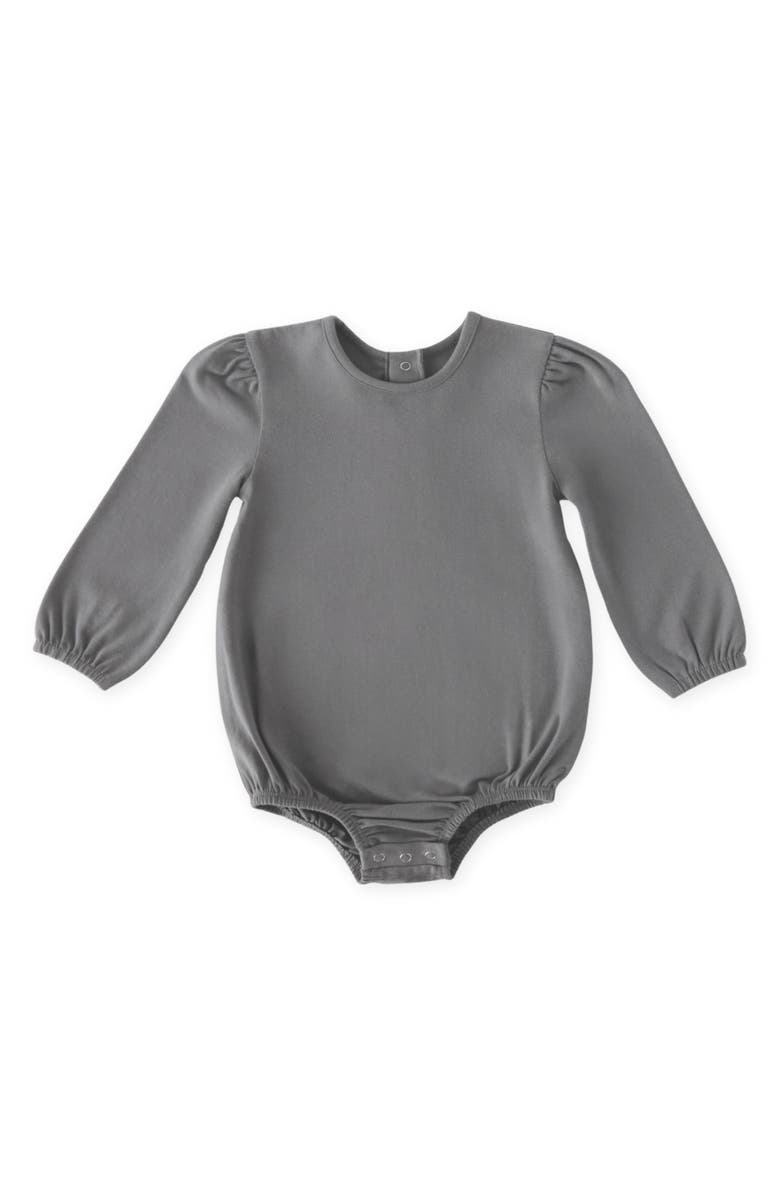 Pehr Essentials Puff Sleeve Bodysuit, Main, color, Charcoal