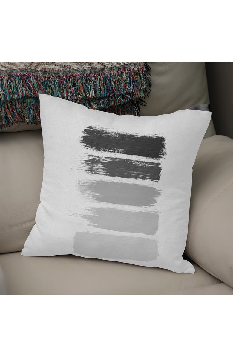 CURIOOS Black & White Stripe Throw Pillow, Alternate, color, 