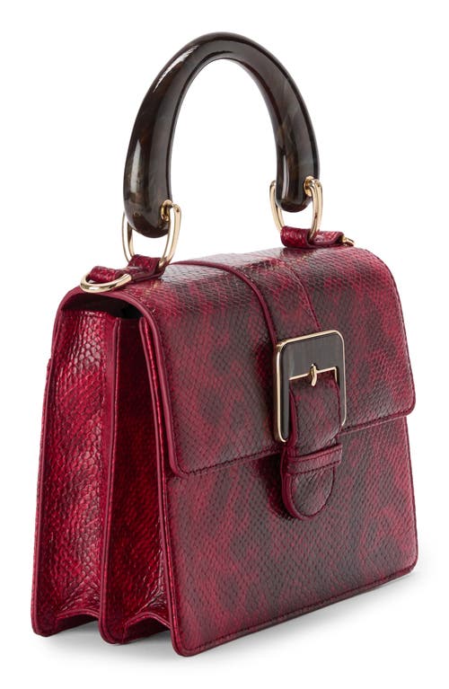 Brahmin Small Hallie Leather Top Handle Bag In Red