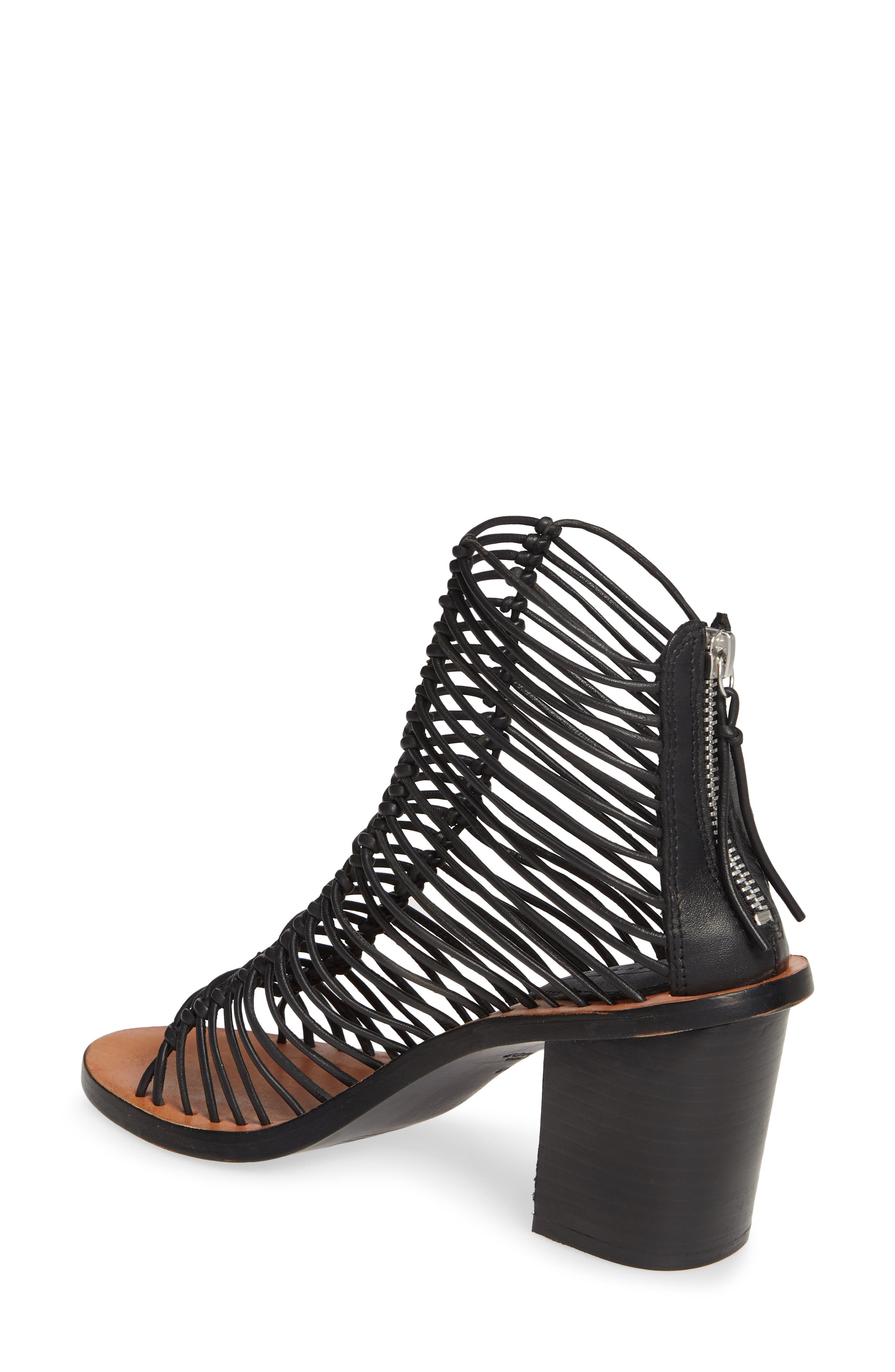 Topshop Narly Knotted Bootie Sandal, Alternate, color, 