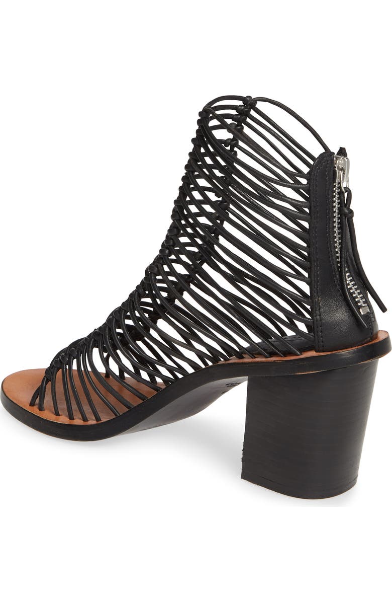 Topshop Narly Knotted Bootie Sandal, Alternate, color,