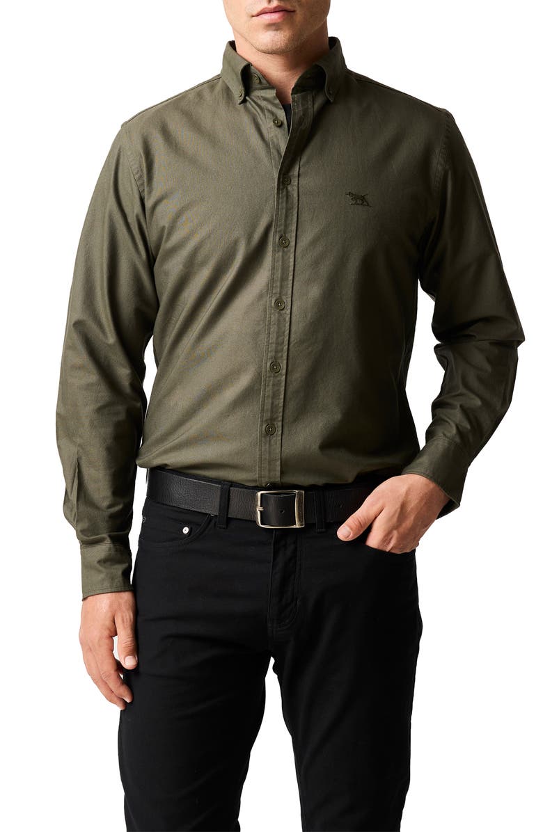 Rodd & Gunn Oxford Sports Fit Shirt, Main, color, Forest