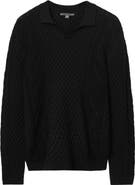 John Varvatos Haynes Organic Cotton Johnny Collar Sweater