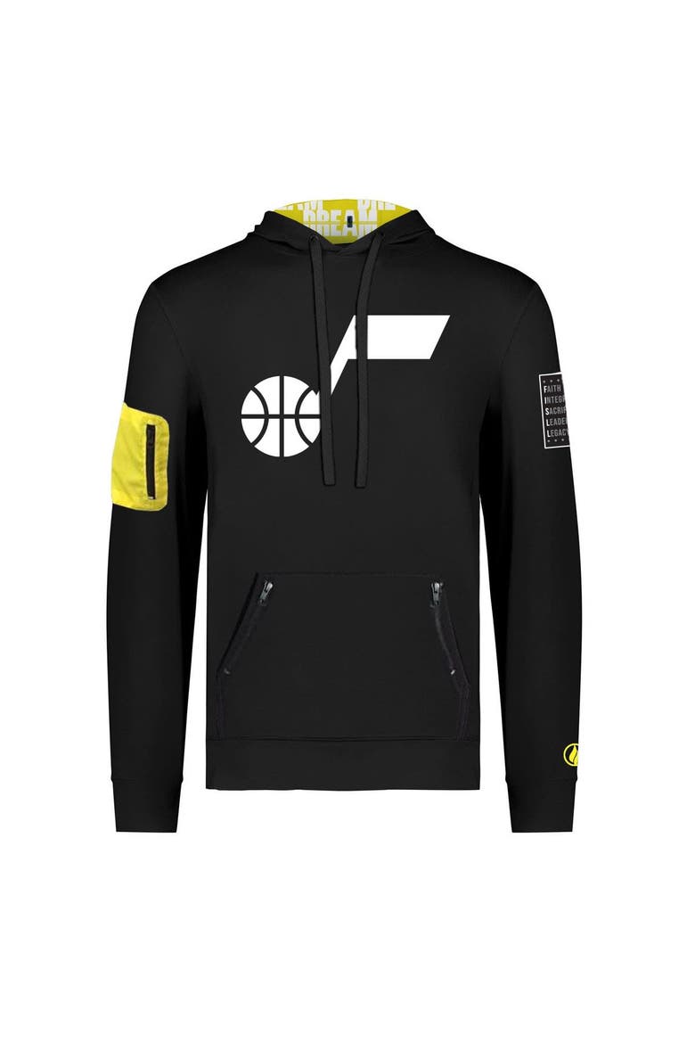 Unisex FISLL x Black History Collection  Black Utah Jazz Pullover Hoodie, Alternate, color, Black