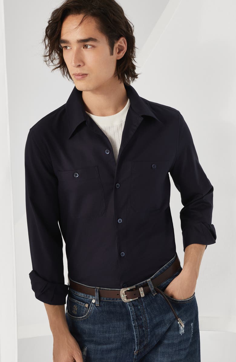 Brunello Cucinelli Twill shirt, Alternate, color, 