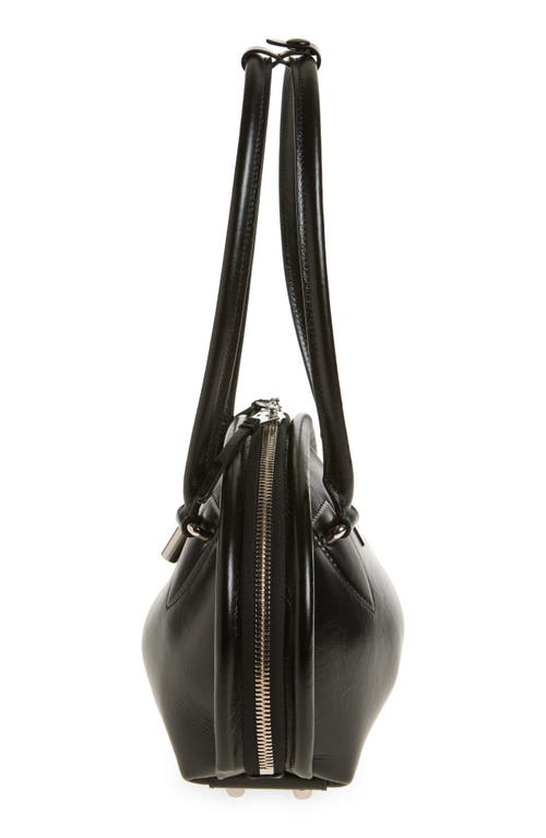 Acne Studios Small Bowlina Leather Shoulder Bag In Black