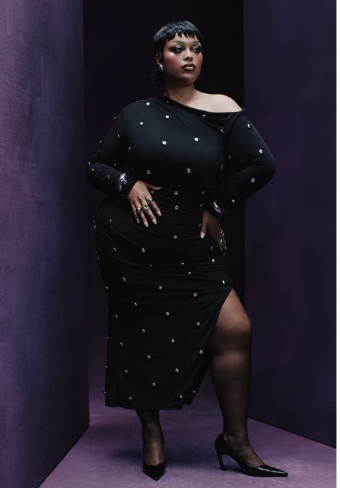 Draped Hardware Fitted Dress