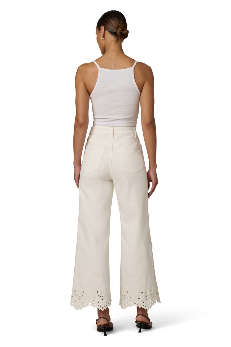 The Mia Embroidered High Waist Ankle Straight Leg Jeans, Alternate, color, ECRU FLORAL