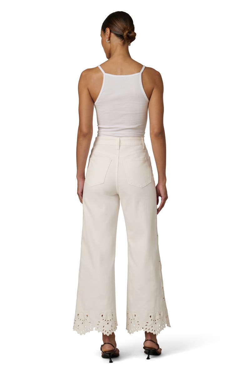 Joe's The Mia Embroidered High Waist Ankle Straight Leg Jeans, Alternate, color, Ecru Floral