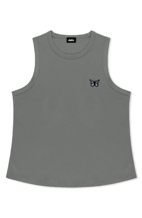 Butterfly Cotton Jersey Tank
