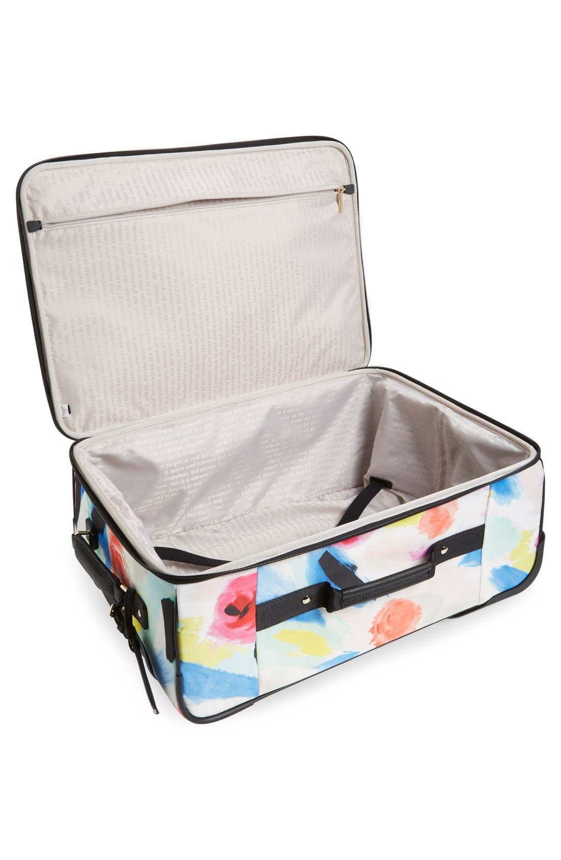 Kate Spade New York 'classic' nylon international two-wheel carry-on suitcase, Alternate, color, 