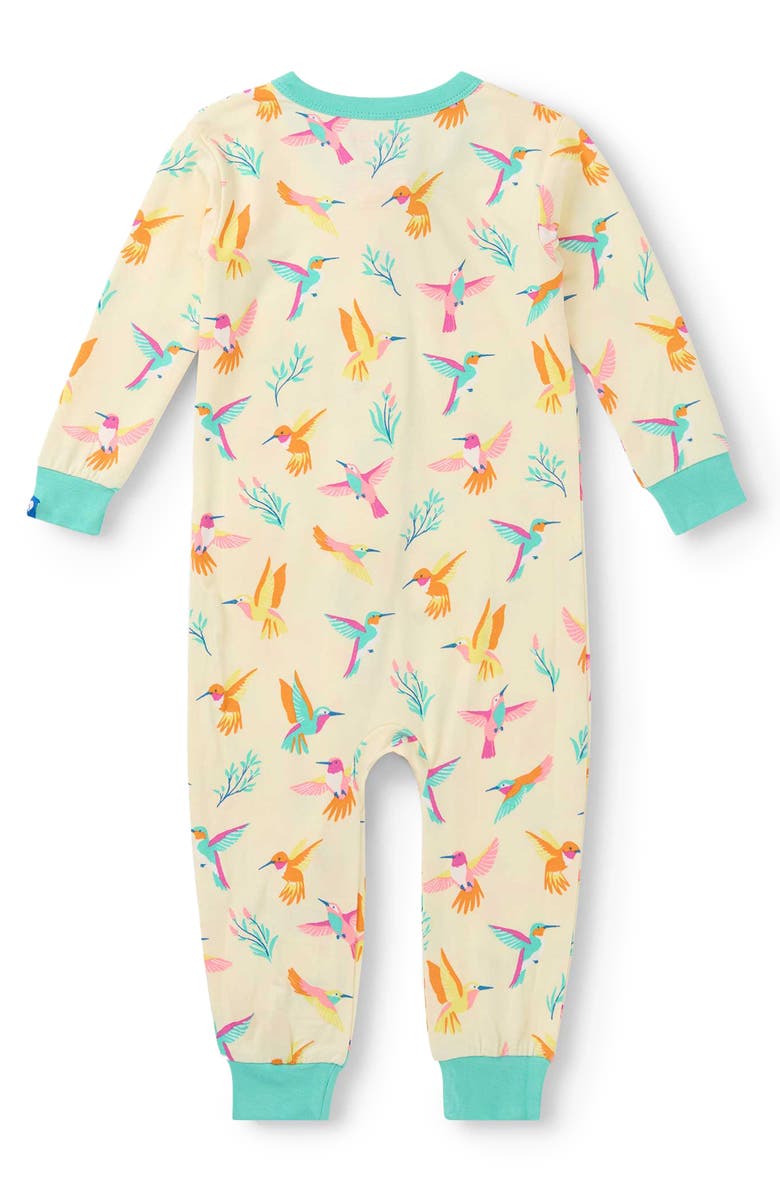 Hatley Kids' Springtime Hummingbird Zip-Up Romper, Alternate, color, Yellow