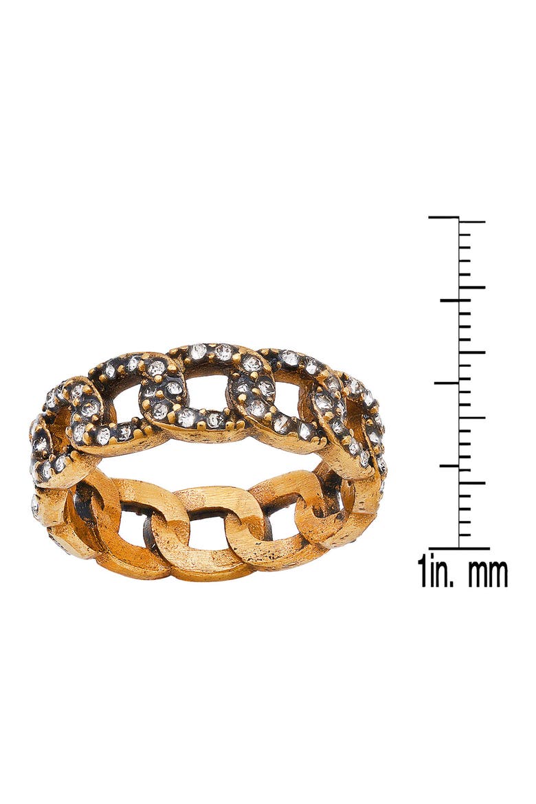 Men's 18k Gold Plated Curb Chain Ring, Alternate, color, GOLD