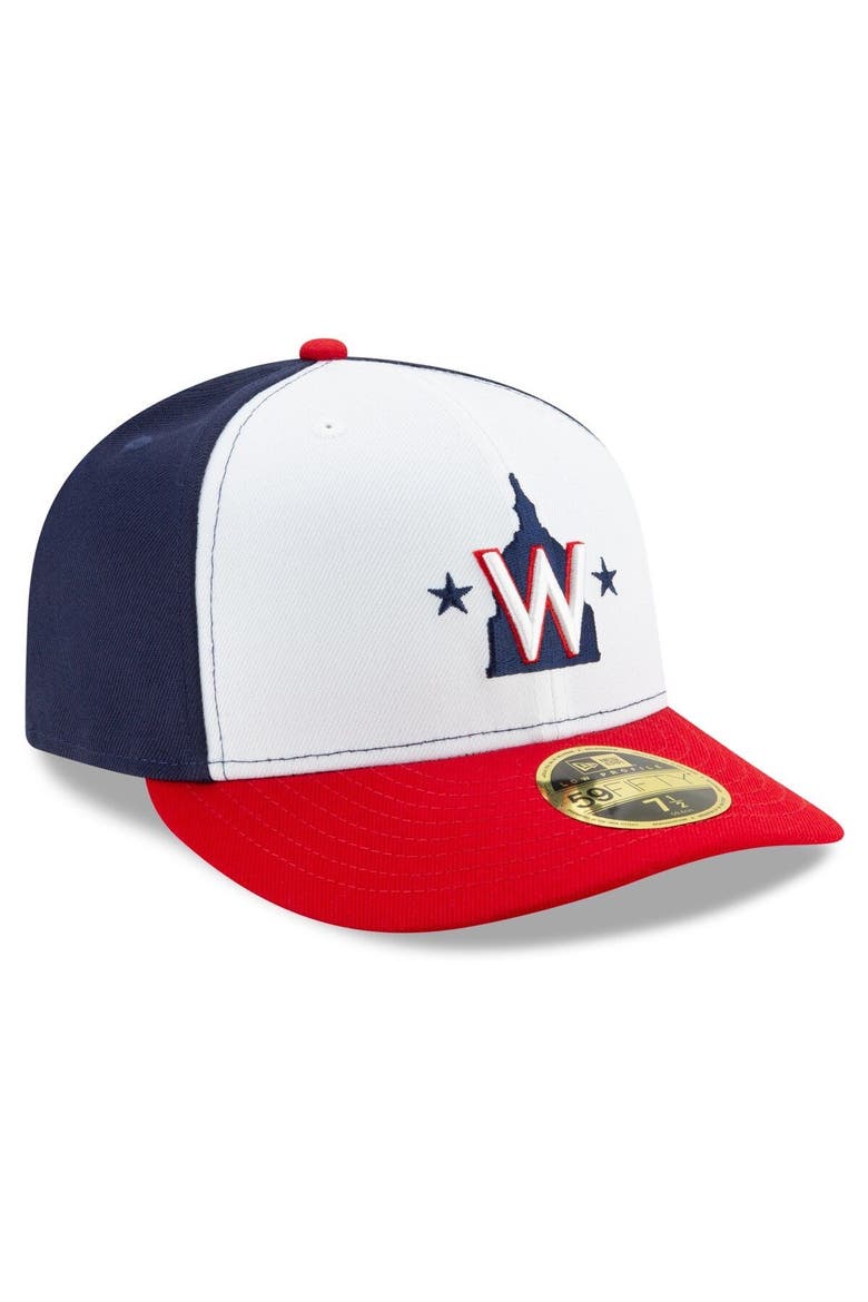 Men's New Era White/Navy Washington Nationals Alternate 2020 Authentic Collection On-Field Low Profile Fitted Hat, Alternate, color, WHITE