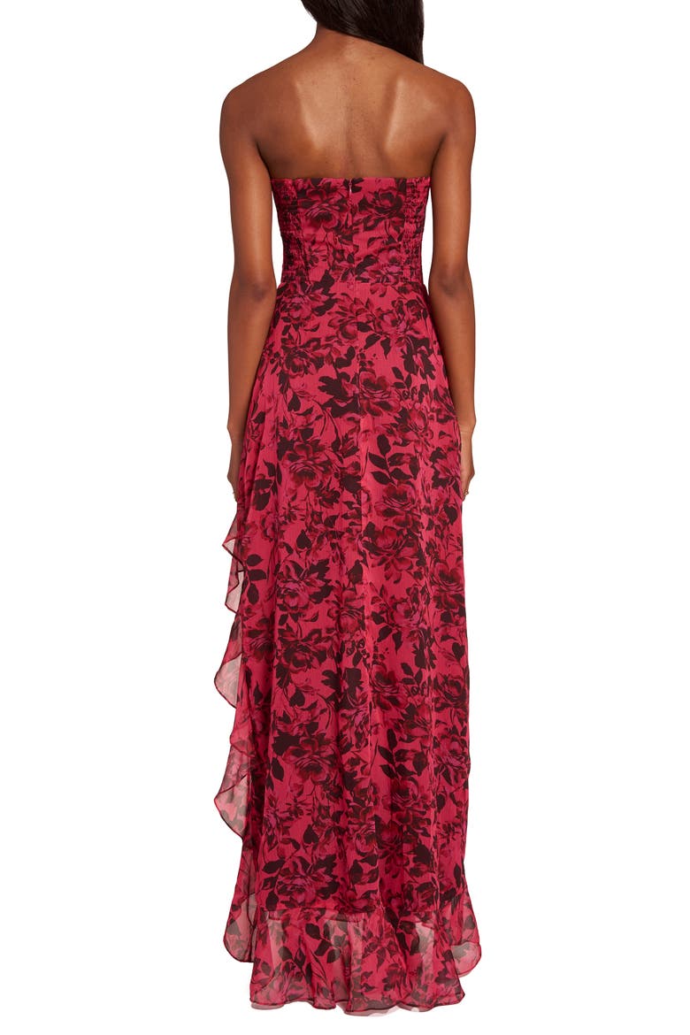 Eden Floral Strapless Gown, Alternate, color, FEMME