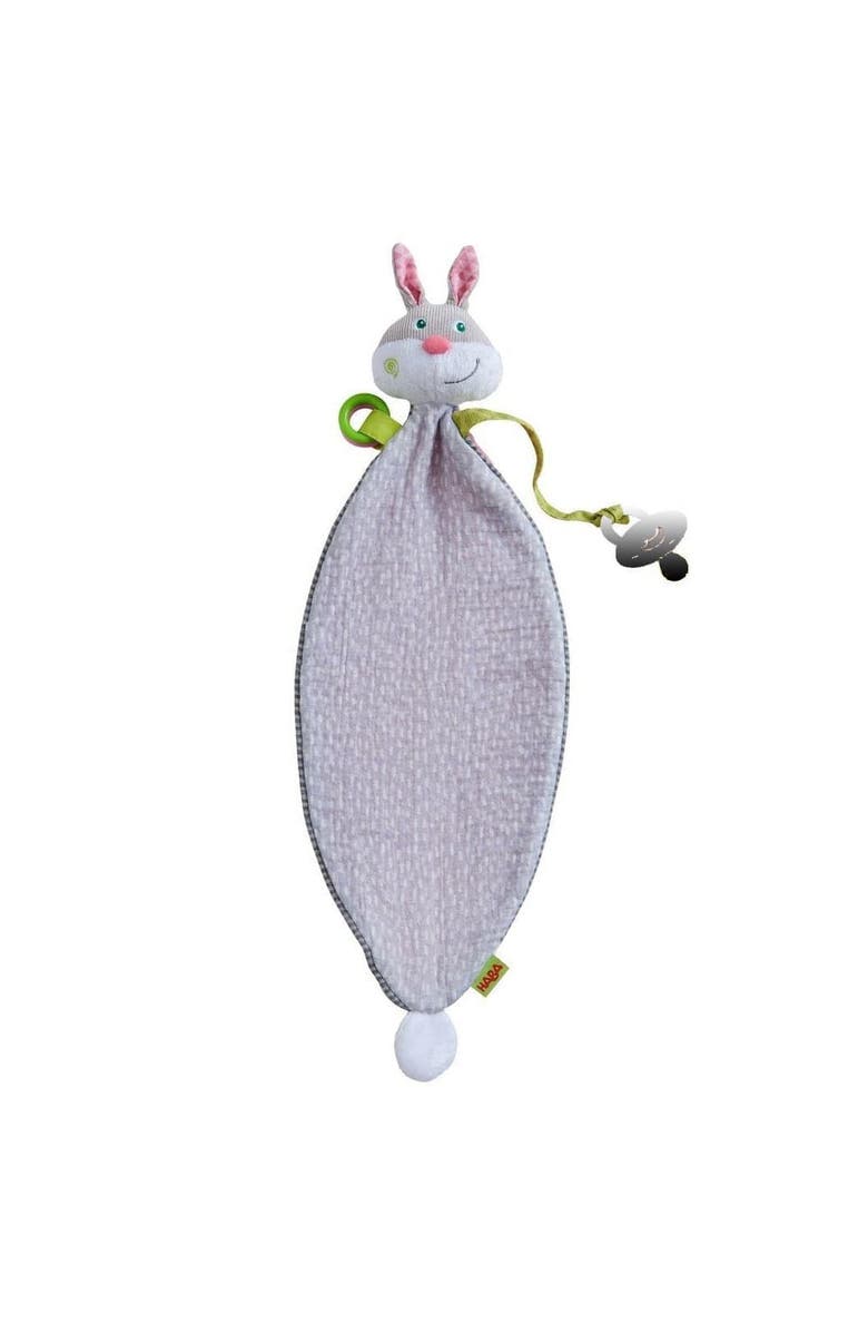 HABA Bunny Hops Baby Blanket and Crinkle Toy, Main, color, Multi