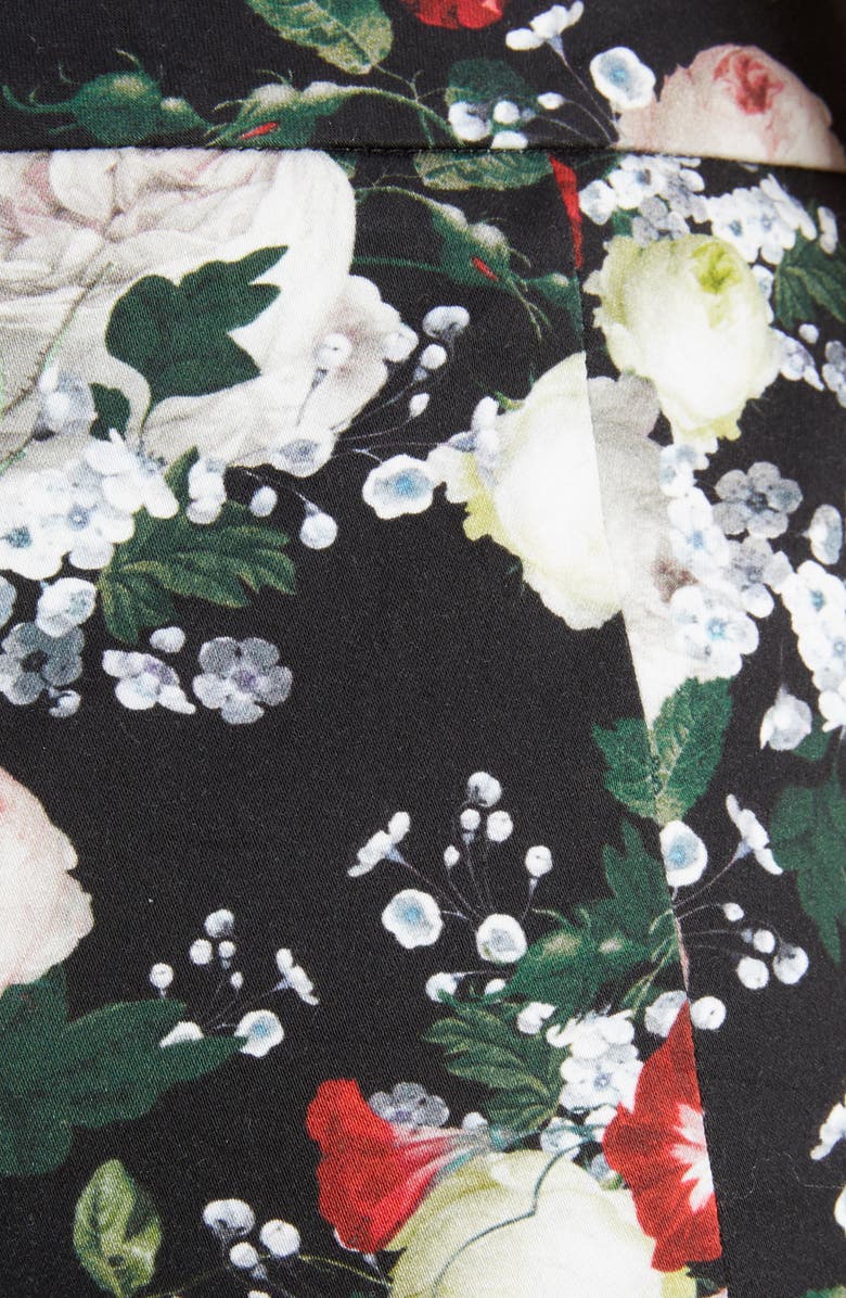Erdem Floral Print Slim Ankle Pants, Alternate, color, 