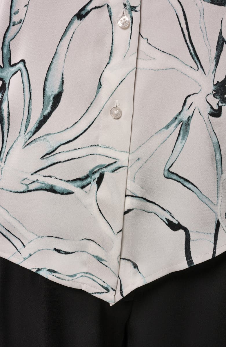 Donna Karan New York Print Asymmetric Shirt, Alternate, color, 