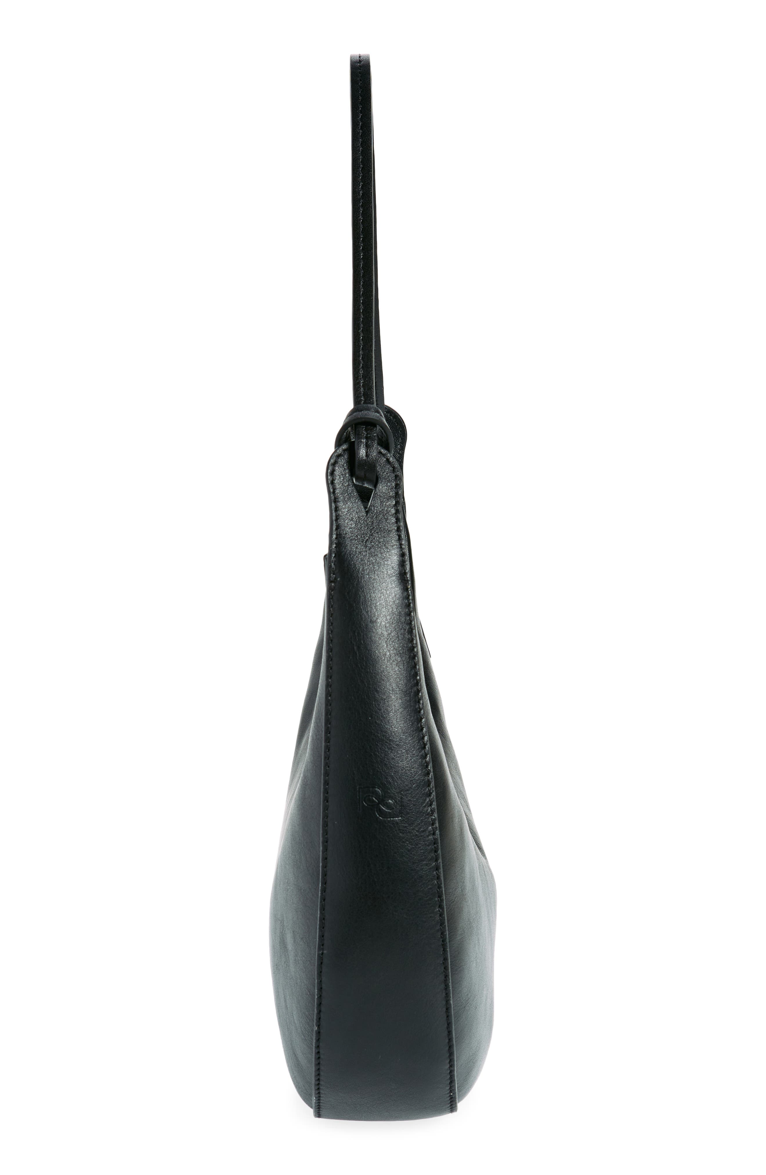 Medium Rosetta Shoulder Bag, Alternate, color, BLACK LEATHER