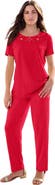 Roaman's Plus Size Eyelet Cutout Tee