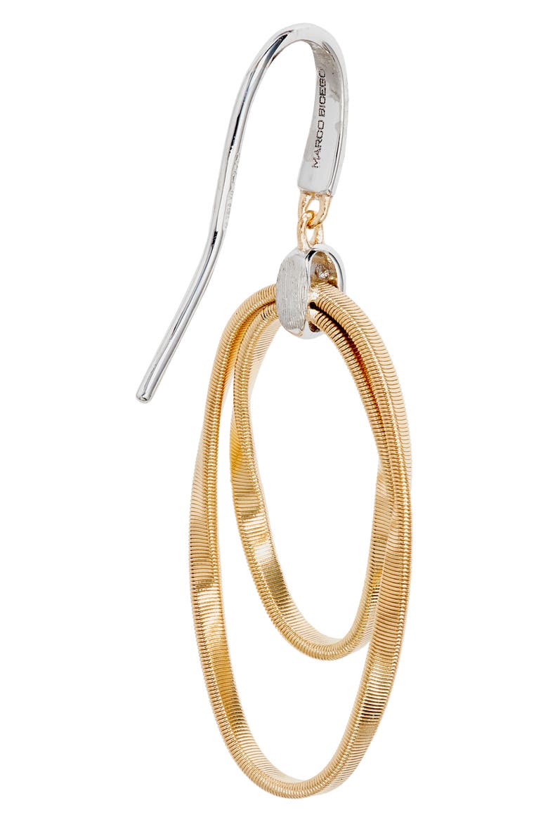 Marrakech Onde Concentric Coil Drop Earrings, Alternate, color, WHITE GOLD/ YELLOW GOLD