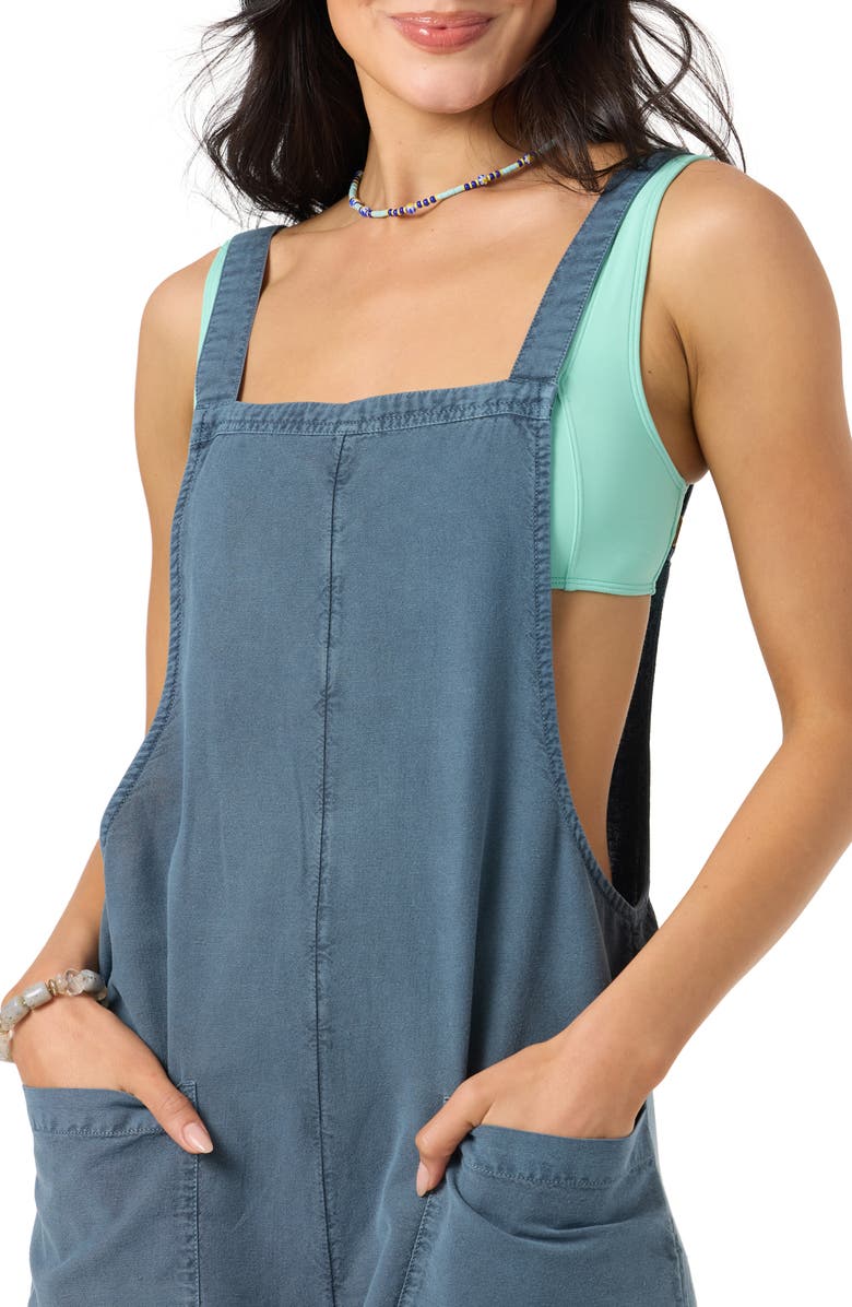 O'Neill Summerlin 2 Cotton & Linen Shortalls, Alternate, color, Slate