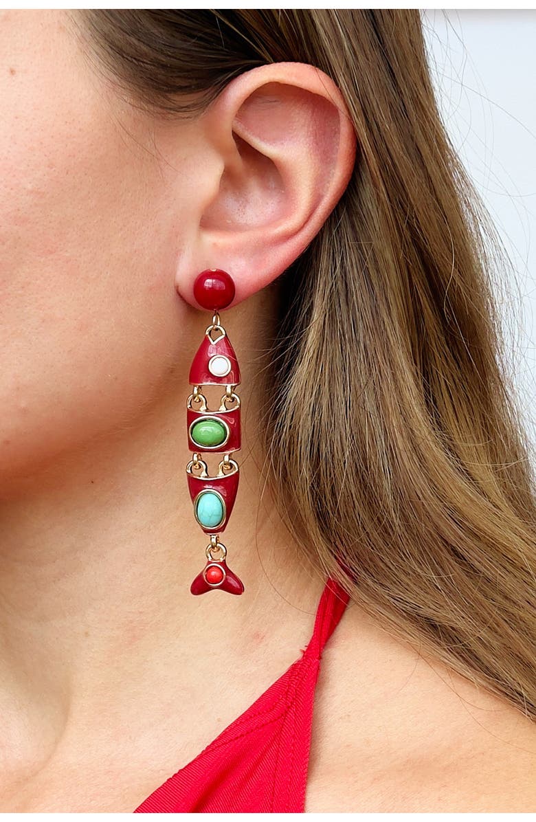 Petit Moments Gwenna Fish Drop Earrings, Alternate, color,