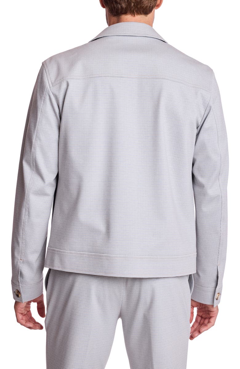 PAISLEY & GRAY Milo Slim Fit Zip Jacket, Alternate, color, Steel Puddle Knit Houndstooth